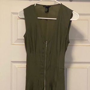 NWOT Olive Zippered-front dress